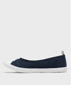ballerines en toile avec bout renforce femme bleuG967101_3
