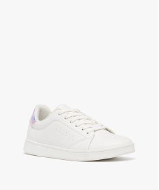 baskets basses a empiecement irise femme blanc standardG967301_2