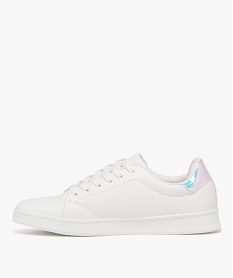 baskets basses a empiecement irise femme blanc standardG967301_3