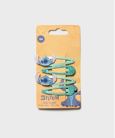 GEMO Pinces cli-clac motif Stitch fille (lot de 4) - Disney Vert