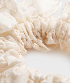 chouchou cheveux brode femme beige accessoires cheveuxG968501_2