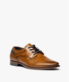 derby aspect cuir a bout amande homme - mario baldano orangeG969601_2