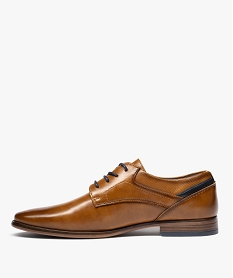 derby aspect cuir a bout amande homme - mario baldano orangeG969601_3