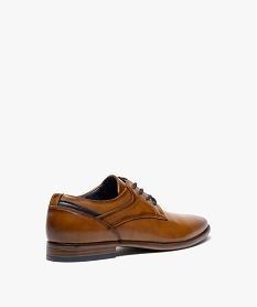 derby aspect cuir a bout amande homme - mario baldano orangeG969601_4