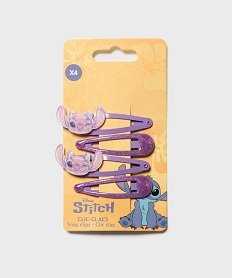 GEMO Pinces cli-clac motif Stitch fille (lot de 4) - Disney Violet