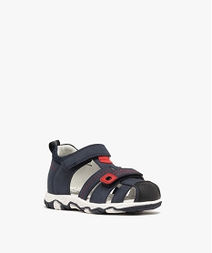 chaussures ouvertes fermeture scratch garcon - buggy bleuG972901_2