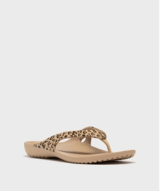 tongs flip a motif leopard femme - crocs brun tongsG976701_2