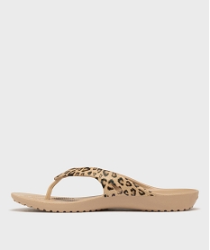 tongs flip a motif leopard femme - crocs brun tongsG976701_3