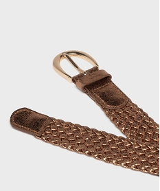 ceinture tressee en matiere metallisee femme grisG977301_2