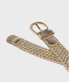 ceinture tressee en matiere metallisee femme doreG977701_2