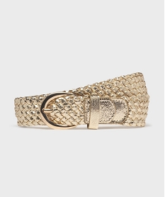 ceinture tressee en matiere metallisee femme doreG977701_3