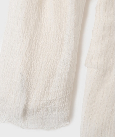 foulard en maille gaufree et pailletee femme blanc standardG979801_2