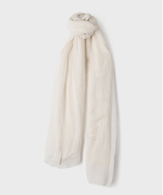 foulard en maille gaufree et pailletee femme blanc standardG979801_3