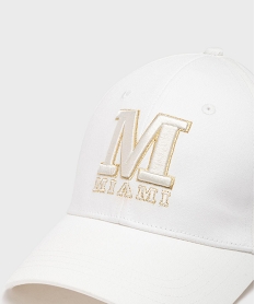 casquette avec broderie miami femme blanc standardG979901_2