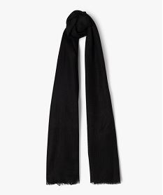 GEMO Foulard en maille texturée à petites franges femme noir standard