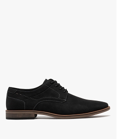 GEMO Derbies unis à lacets ronds et jeu de surpiqûres homme noir standard