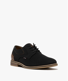 derbies en toile texturee et details contrastants homme noir standardG982901_2