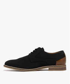 derbies en toile texturee et details contrastants homme noir standardG982901_3