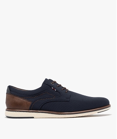 GEMO Derbies en toile texturée homme Bleu