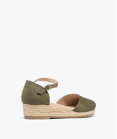 chaussures en suedine a talon compense en corde femme kaki standard sandales plates et nu-piedsG984901_4