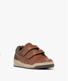baskets de ville confort fermeture scratch homme brunG985501_2