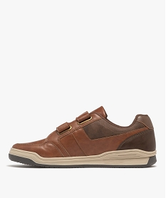 baskets de ville confort fermeture scratch homme brunG985501_3
