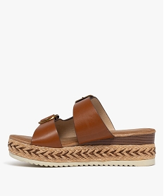 sandales mules avec semelle plateforme en corde femme - valentina baldano marron standard sandales a talonG987501_3