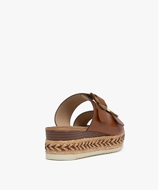 sandales mules avec semelle plateforme en corde femme - valentina baldano marron standard sandales a talonG987501_4
