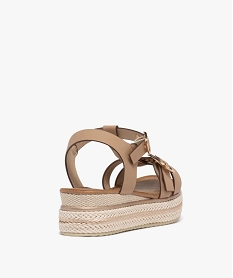 sandales a brides avec semelle plateforme en corde femme - valentina baldano beige sandales a talonG989101_4