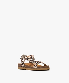 sandales a brides a motif leopard fille - lovely wings beigeG990101_2