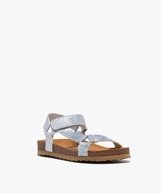 sandales a brides souples metallisees fille - lovely wings grisG990501_2