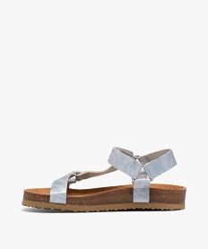 sandales a brides souples metallisees fille - lovely wings grisG990501_3