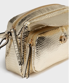 sac a bandouliere en matiere metallisee femme dore sacs bandouliereG991401_3