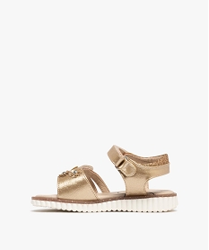 sandales a paillettes a scratch et semelle fantaisie fille doreG996301_3