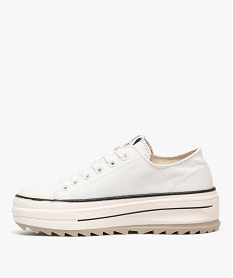 baskets en toile a semelle plateforme epaisse femme - camps united blanc standardG996701_3