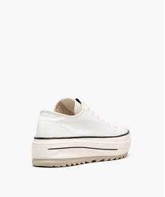 baskets en toile a semelle plateforme epaisse femme - camps united blanc standardG996701_4