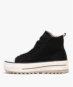 baskets montantes en toile a semelle plateforme femme - camps united noir standardG997101_3