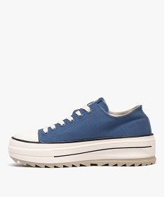 baskets en toile a semelle plateforme epaisse femme - camps united bleu chineG997301_3