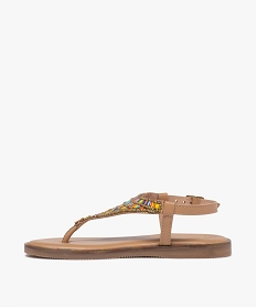 tongs avec perles brodees sur le dessus fille - taneo multicoloreG998901_3