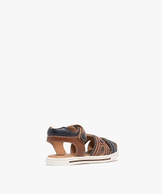 sandales a brides scratch et bout ferme garcon - buggy shoes marron standardH002101_4