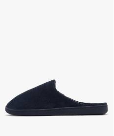 chaussons homme mules en velours ras - isotoner bleuH003301_3