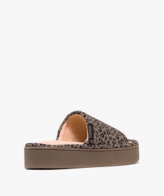 mules d’interieur a motifs leopard femme - isotoner brunH003501_4