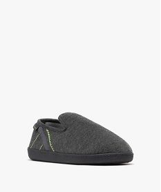 chausson pantoufles en jersey double velours homme - isotoner grisH003701_2