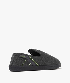 chausson pantoufles en jersey double velours homme - isotoner grisH003701_4