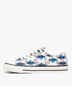 baskets en toile a lacets motifs stitch femme - disney blanc standardH006101_3