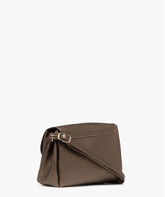sac besace compact souple multicompartiment femme marron standard sacs bandouliereH008601_2