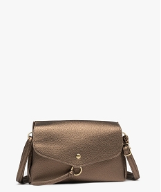 sac besace compact souple multicompartiment femme marron standard sacs bandouliereH008601_4