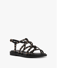 sandales a brides avec clous metalliques femme - 5 miles noir standard sandales plates et nu-piedsH010201_2