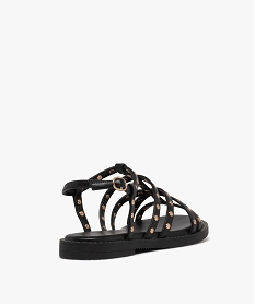 sandales a brides avec clous metalliques femme - 5 miles noir standard sandales plates et nu-piedsH010201_4