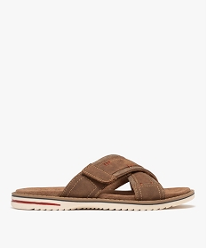 GEMO Sandales mules avec semelle massante homme - Relife Brun